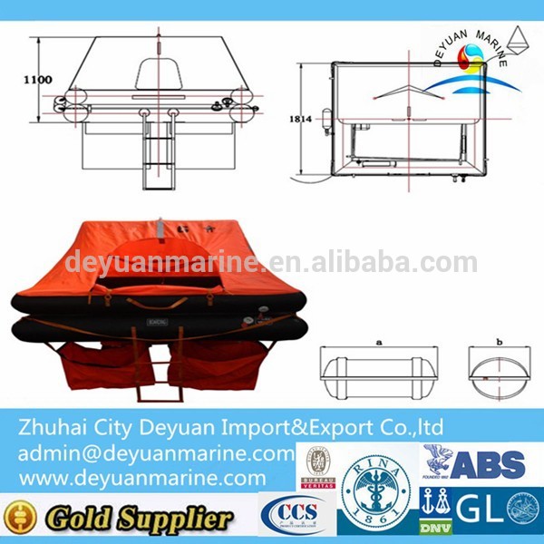 Solas Inflatable Raft Fishing Boat Use Only Marine life rafts with 25 person for sale