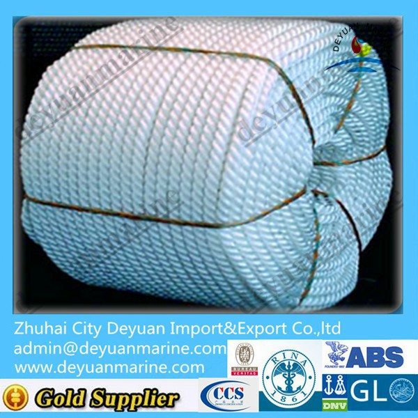 Polyester mooring rope 30mm 3 strand nylon rope polypropylene rope for sale
