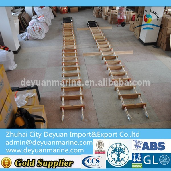 Marine wooden pilot rope ladder embarkation ladder for sale