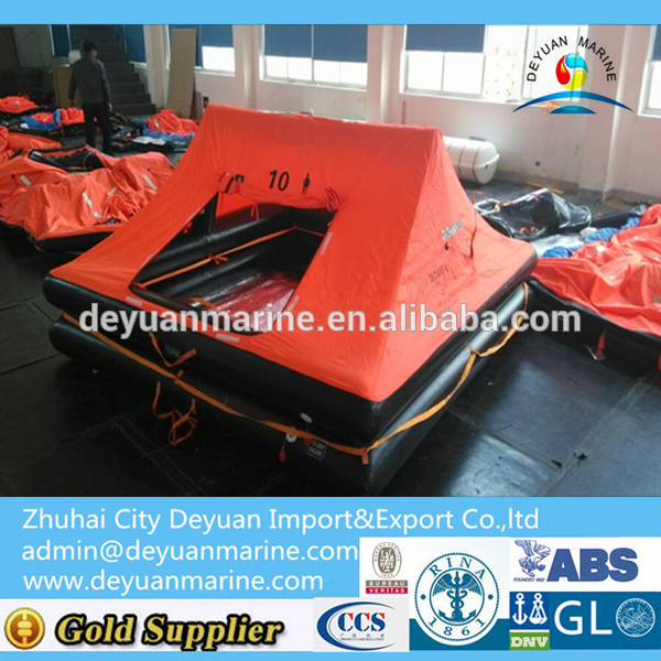 Good Quality 10 Man Yacht Rigid Type Inflatable Liferaft for sale