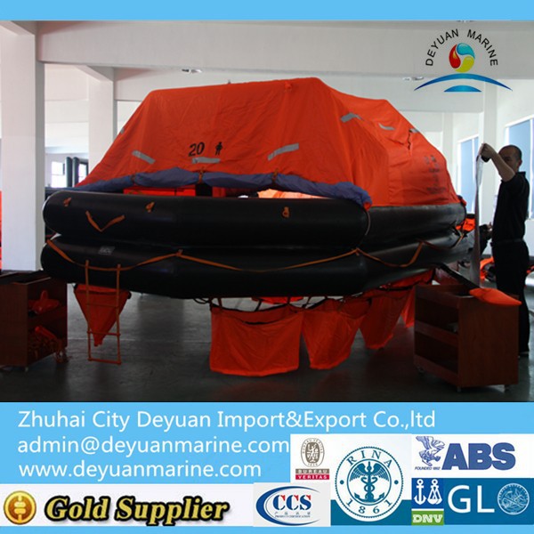 SOLAS Throw-overboard Inflatable Life rafts with 25 Persons Self inflating life raft
