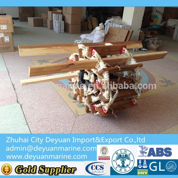 Marine wooden pilot rope ladder embarkation ladder for sale
