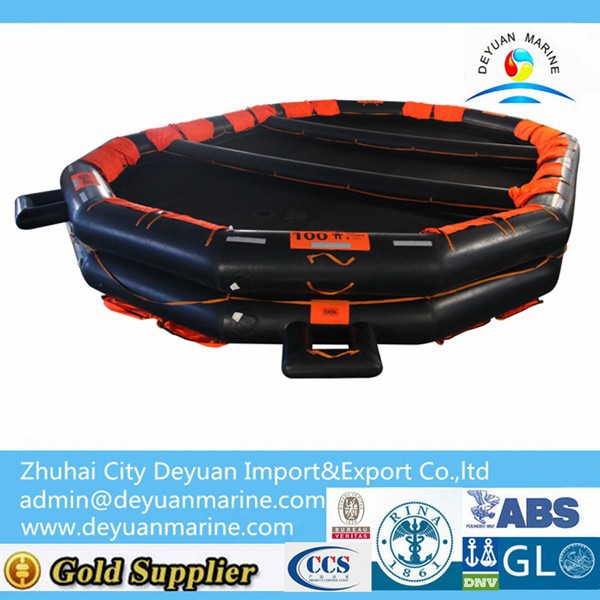 Safety open-reversible inflatable liferafts with 30 persons