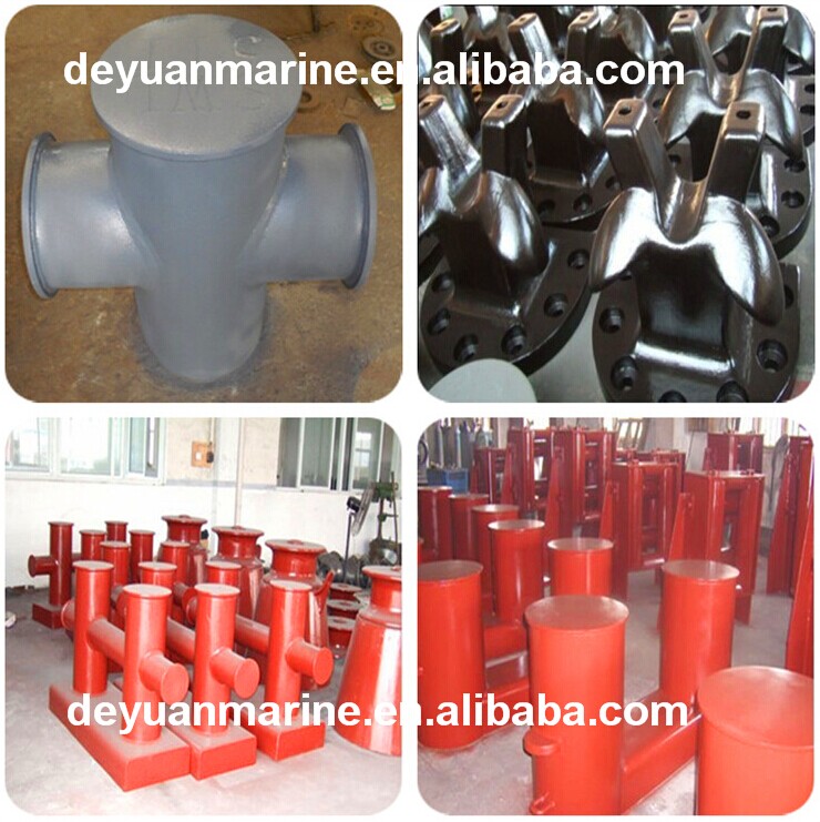 Horizontal Roller and Vertical Roller Fairlead Double Bollards Simple Bollard DIN Standard Welded Inclined Bollard for Sale