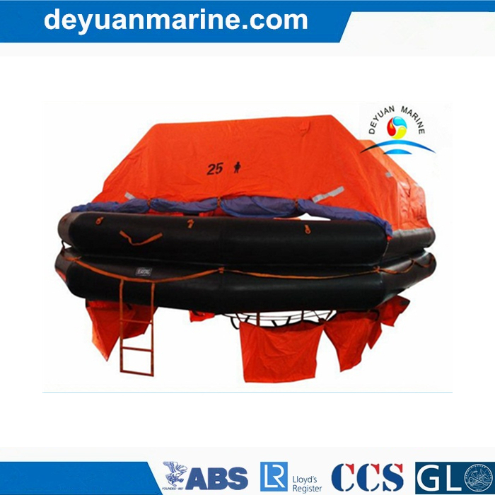 Solas and ISO Standard 25 Person Davit-Launched Inflatable Liferaft with CCS Certificate