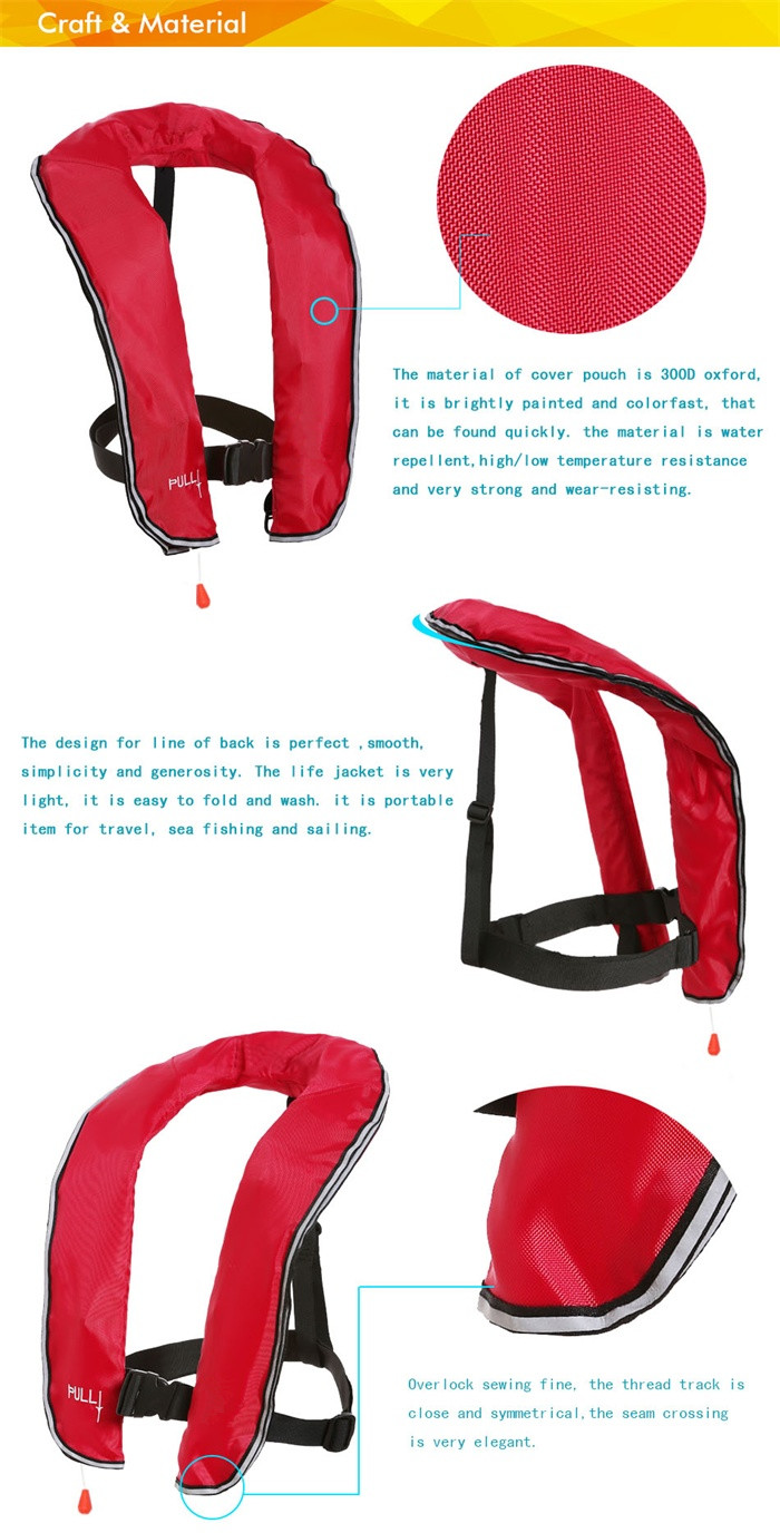150n Manual and Automatic Inflatable Lifejacket Ce Approval Solas Standard with Good Quality