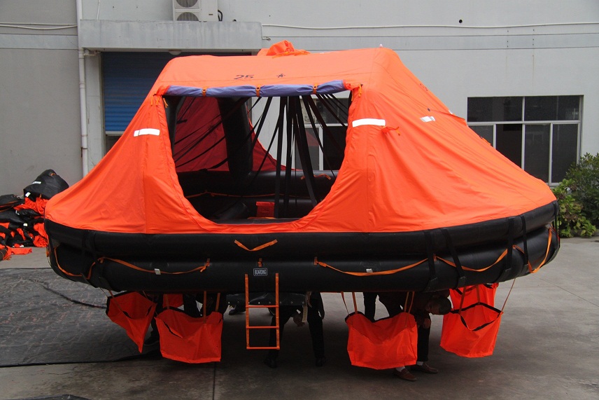 Davit Launched Life Raft Self-Righting Throw Overboard Inflatable Liferafts with Gl Ec Class Approval Certificate for Sale