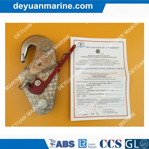 21kn Automatic Release Hook Lifeboat Release Hook Automatic Release Hook
