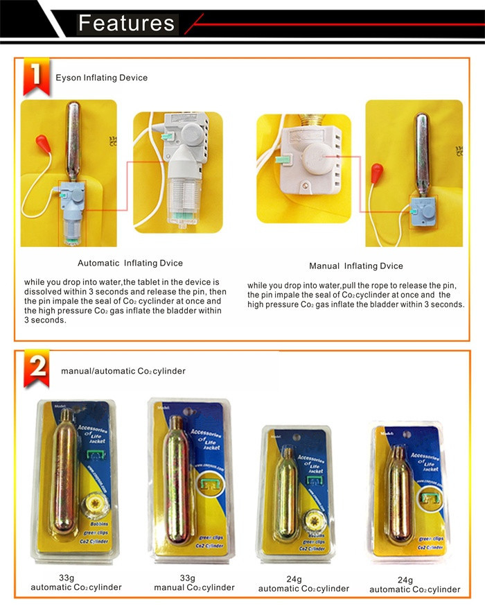150n Manual and Automatic Inflatable Lifejacket Ce Approval Solas Standard with Good Quality