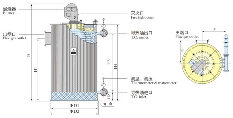 Qxc Type Oil Fired Horizontal or Vertical Thermal Fluid Heater Marine Steam Boiler