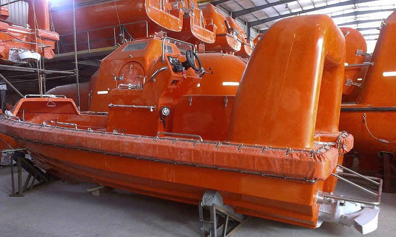 Fiber Glass FRP Totally Enclosed Type Used Free Fall Lifeboats for Sale