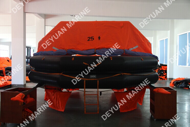 Solas and ISO Standard 25 Person Davit-Launched Inflatable Liferaft with CCS Certificate